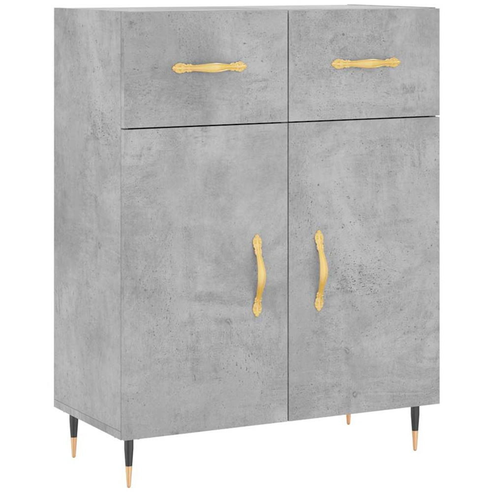 vidaXL 2 Door 2 Drawer 3 Shelf Concrete Grey Highboard Image 6