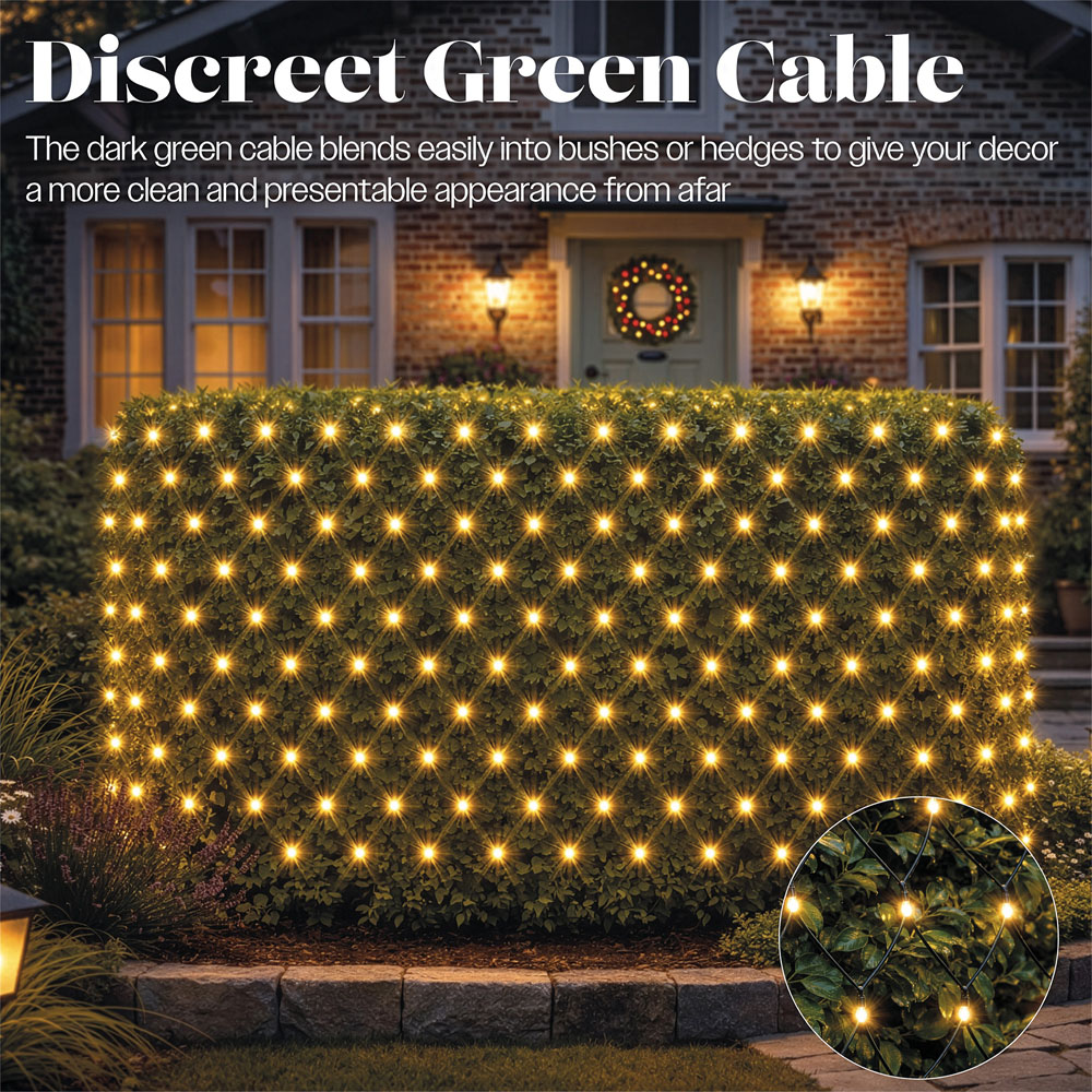 Xmas Haus 320 Warm White LED Christmas Net Light 4 x 2m Image 6