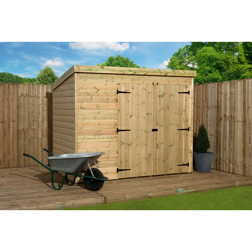 Empire Sheds 4000 7 x 7ft Double Door Tongue and Groove Pent Garden Shed Image 2