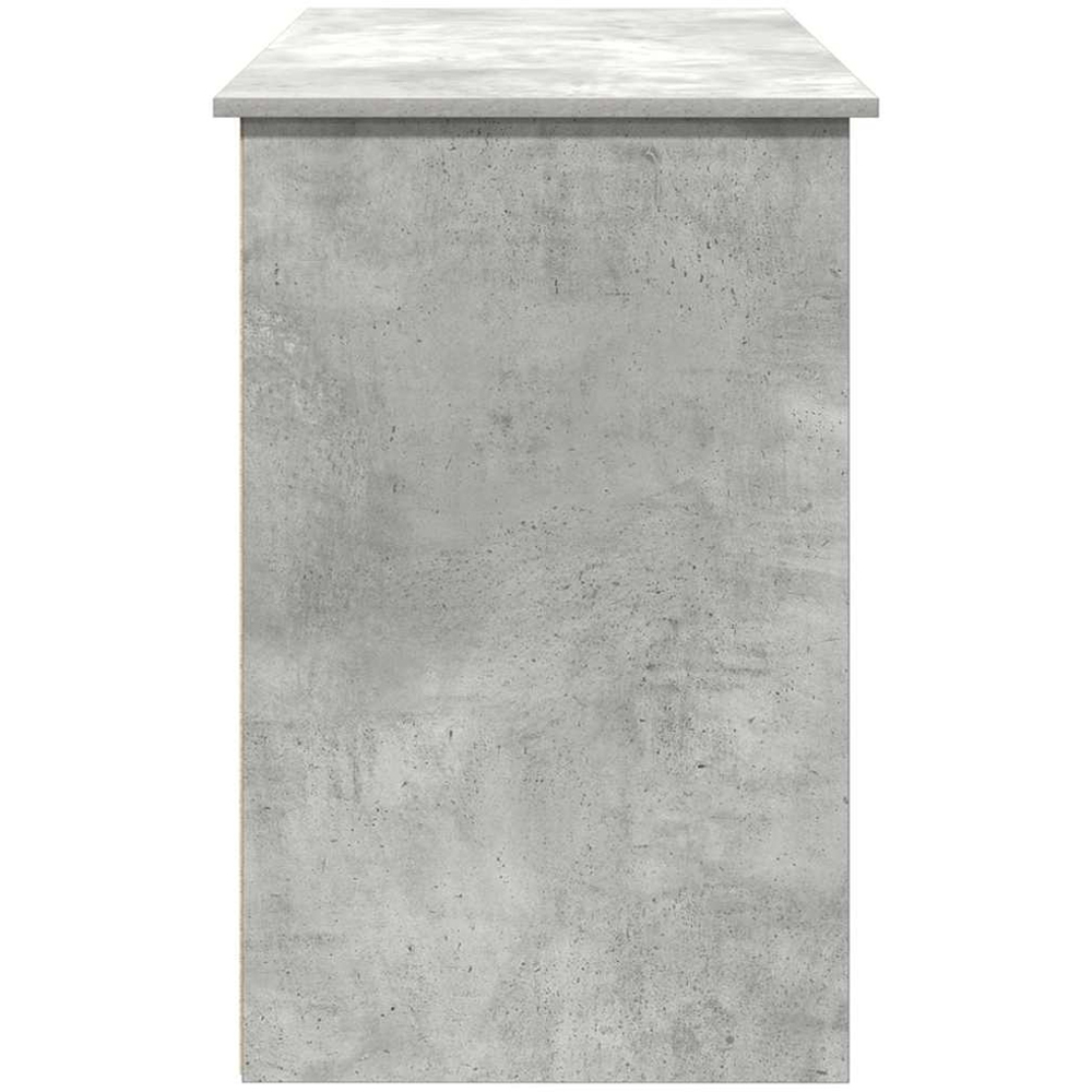 vidaXL 3 Drawer Single Shelf Computer Desk Concrete Grey Image 5