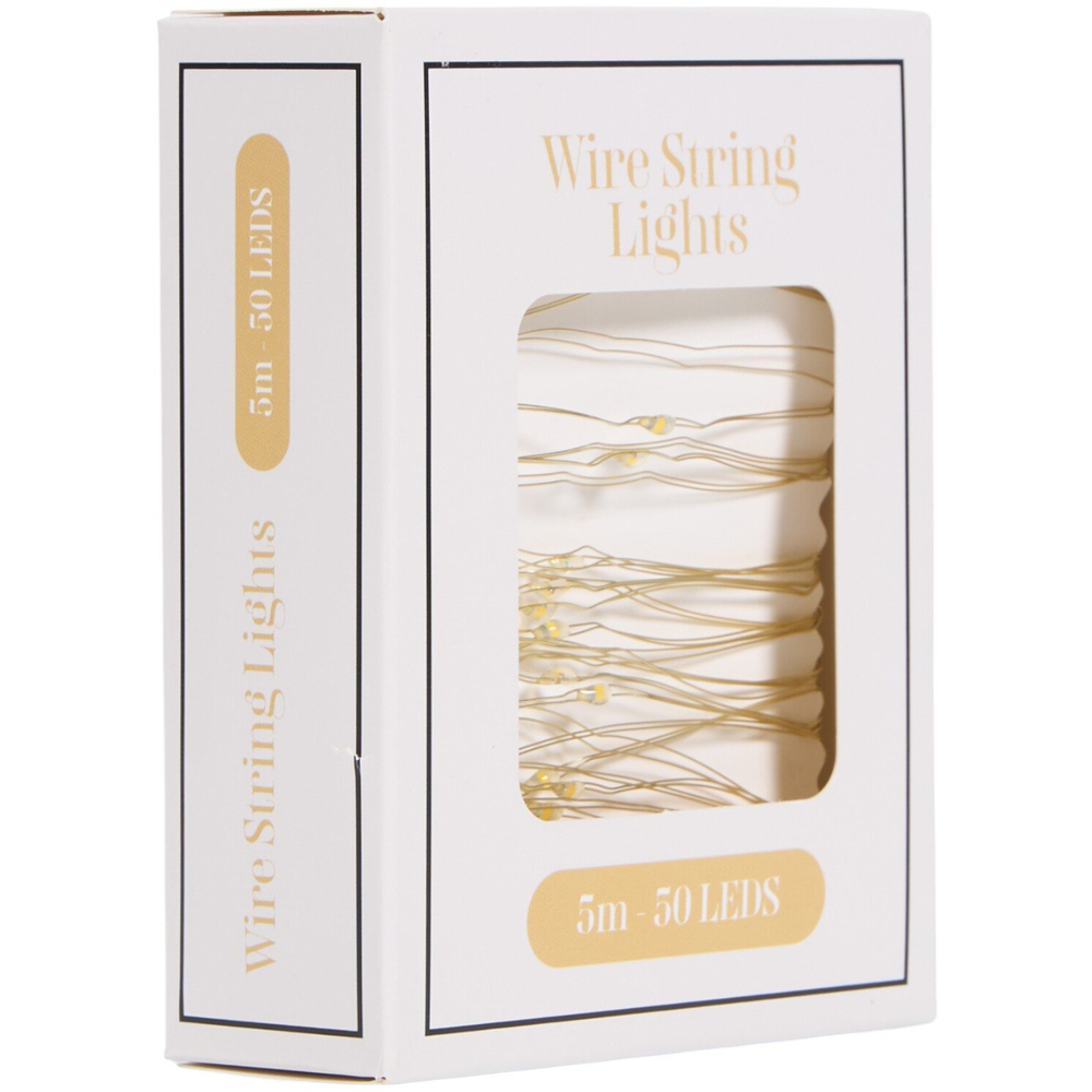 50 LED Wire String Light Copper Image 3