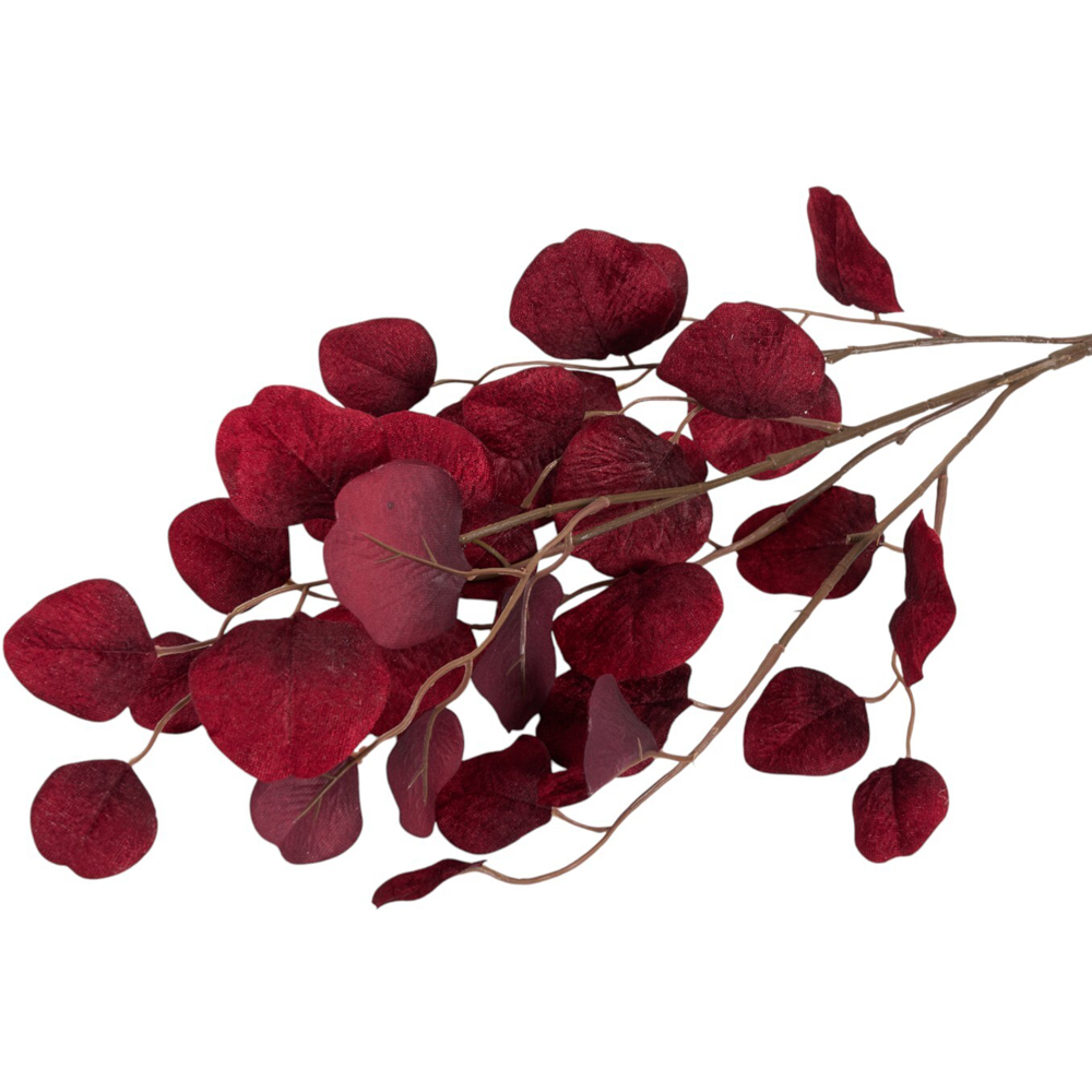 Velvet Eucalyptus Spray - Red Image 3