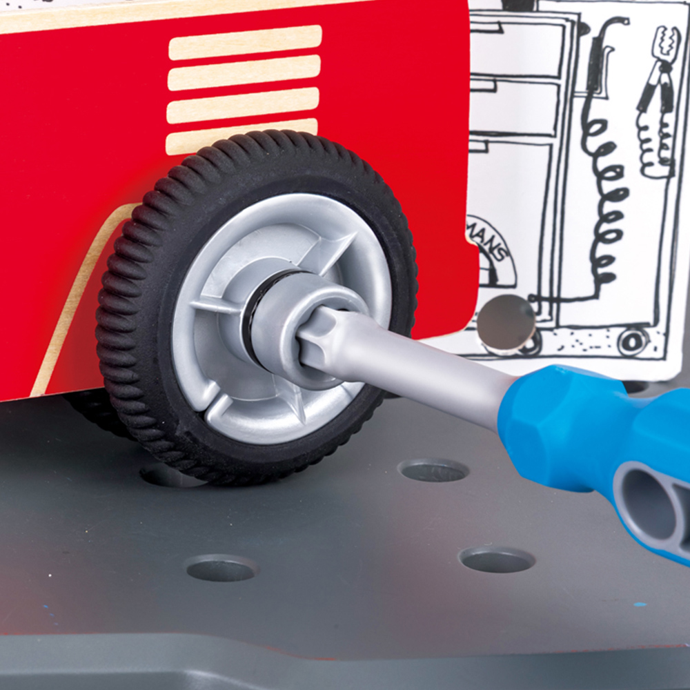 Hape Vehicle Service and Repair Workbench Play Set Image 7