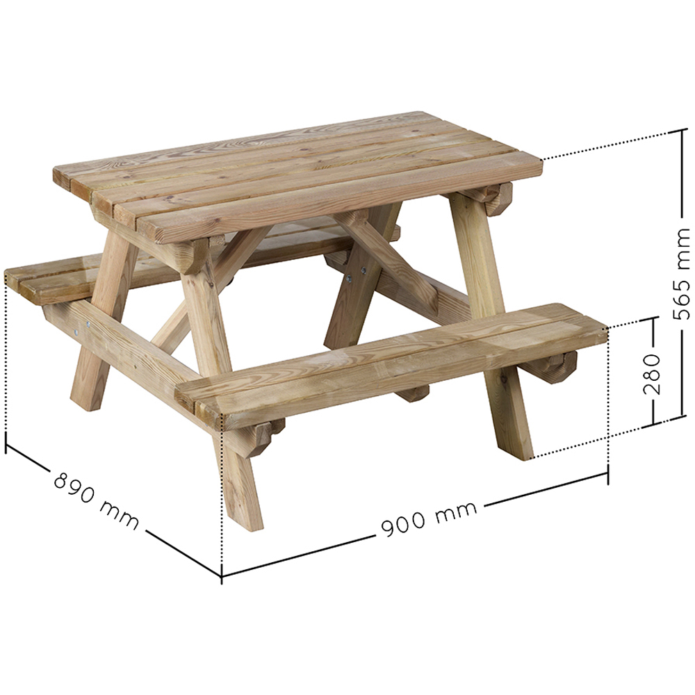 Soulet Kids 4 Seater Wooden Picnic Table Image 6