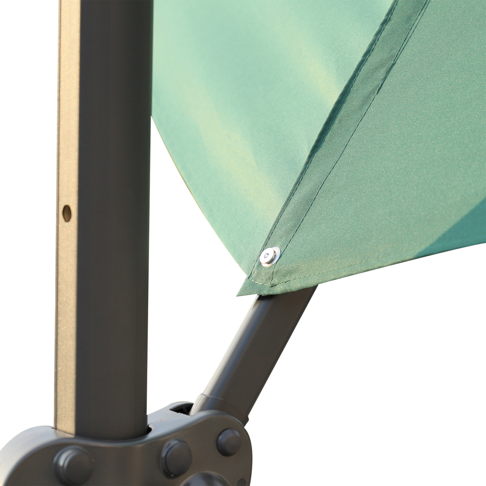 Outsunny Green Rotating Roma Parasol with Cross Base 3m Image 4
