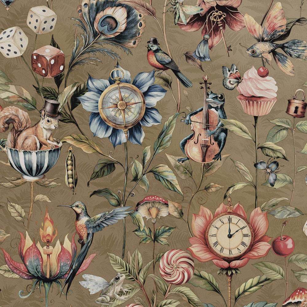 Holden Decor Curious Creatures Gold Wallpaper Image 1