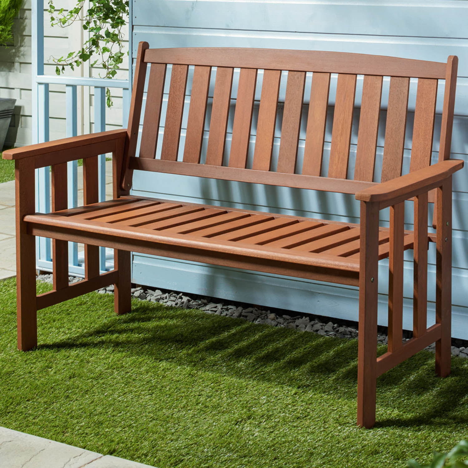 Outdoor Essentials Camillion Brown Bench Image 1
