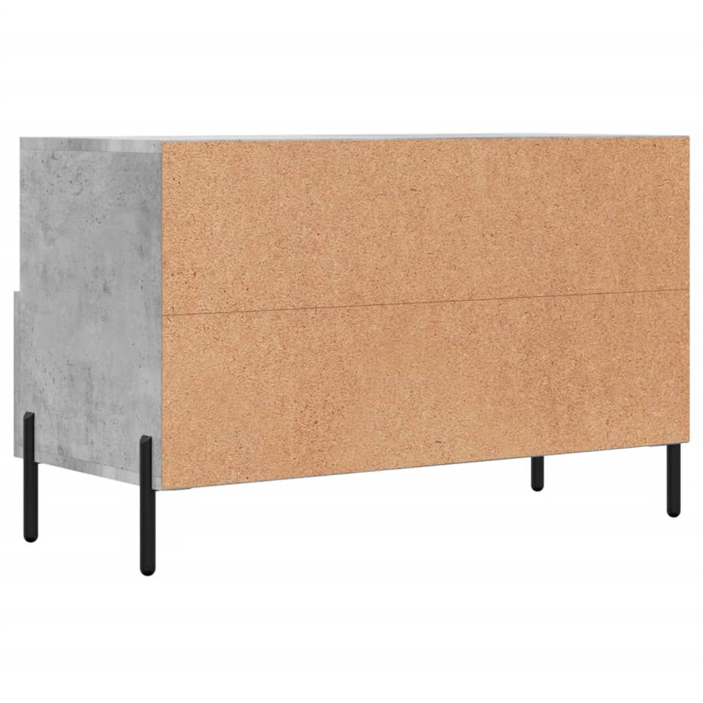 vidaXL 2 Drawer 2 Shelf Concrete Grey TV Cabinet Image 8