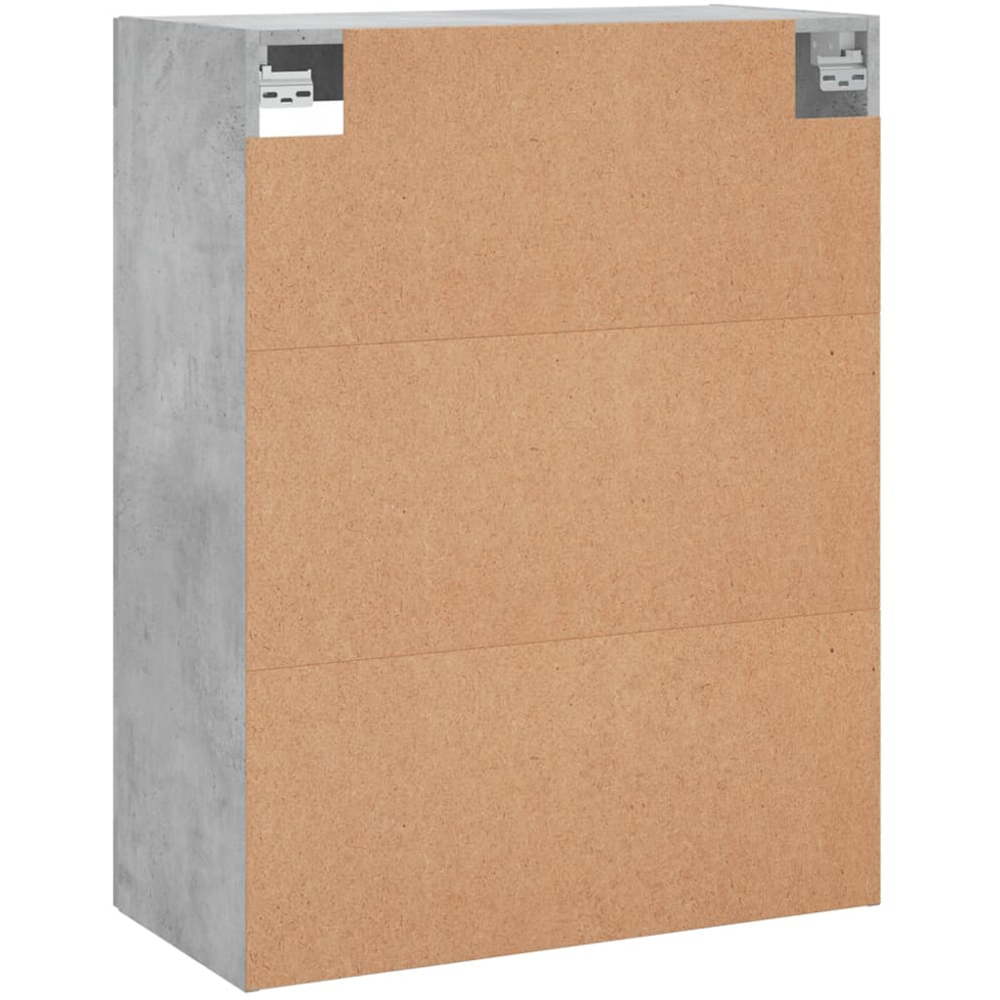 vidaXL 2 Glass Door Concrete Grey Wall Mounted Cabinet Image 9