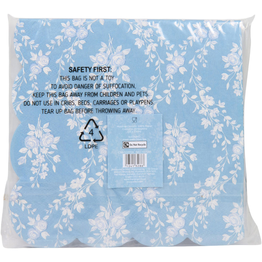 Pack of 20 Modern Floral Napkins Image 4