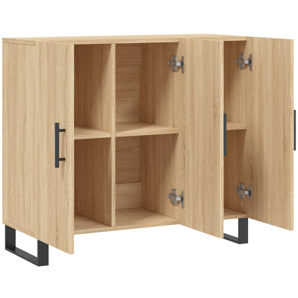 vidaXL 3 Door Sonoma Oak Sideboard Image 5