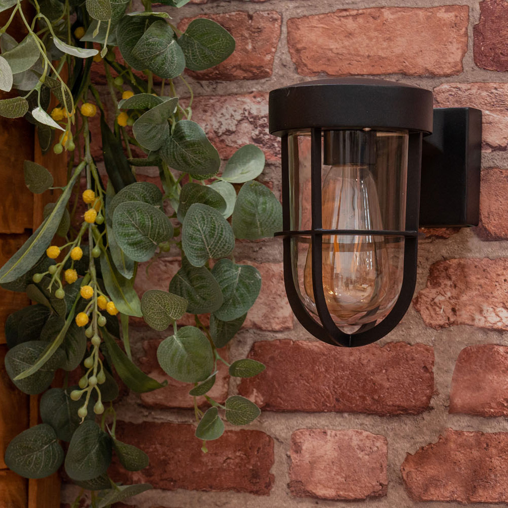 ValueLights Fanar Black Outdoor Wall Light Image 4