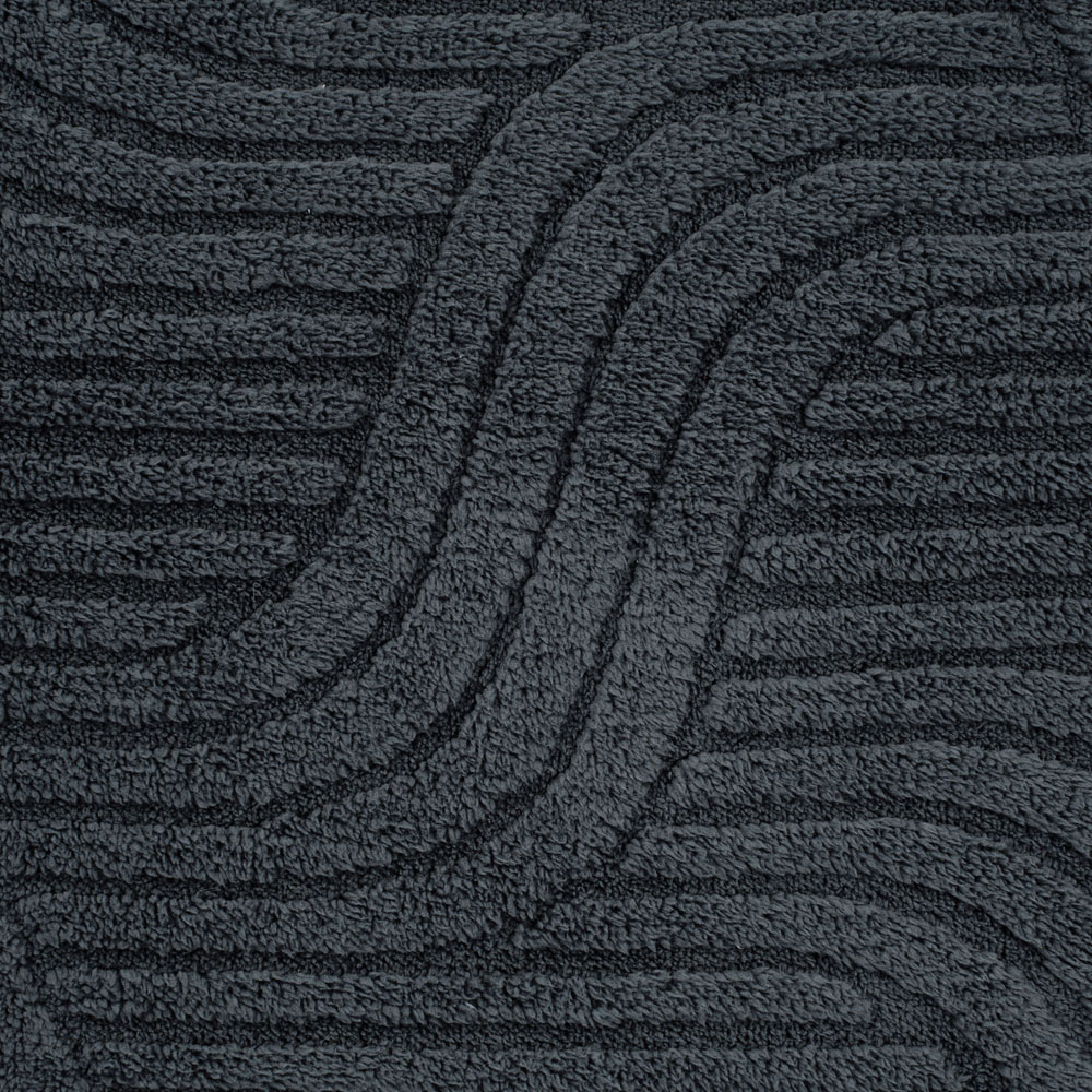 Living and Home Dark Grey Minimalist Wavy Geometric Non-Slip Sofa Mat 180 x 90cm Image 3