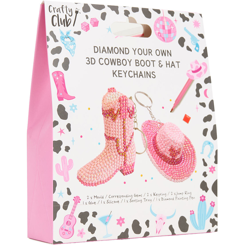 Diamond Your Own 3D Cowboy Boot and Hat Keychains Image 4
