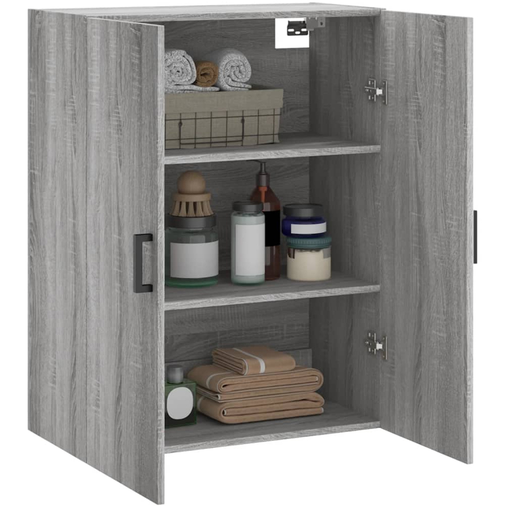 vidaXL 2 Door Grey Sonoma Wall Mounted Cabinet Image 5