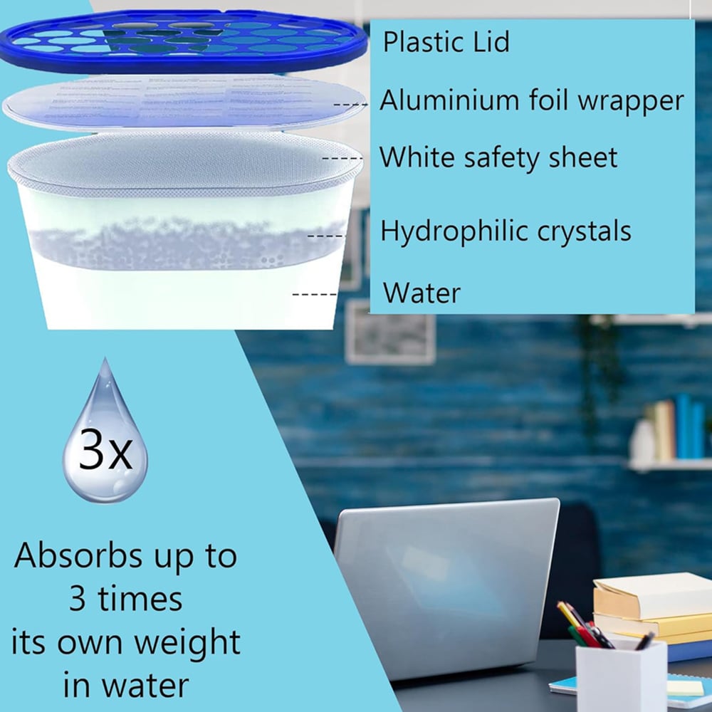 Shatchi 10 Pack 500ml Moisture Absorber Interior Dehumidifier Tub Image 8