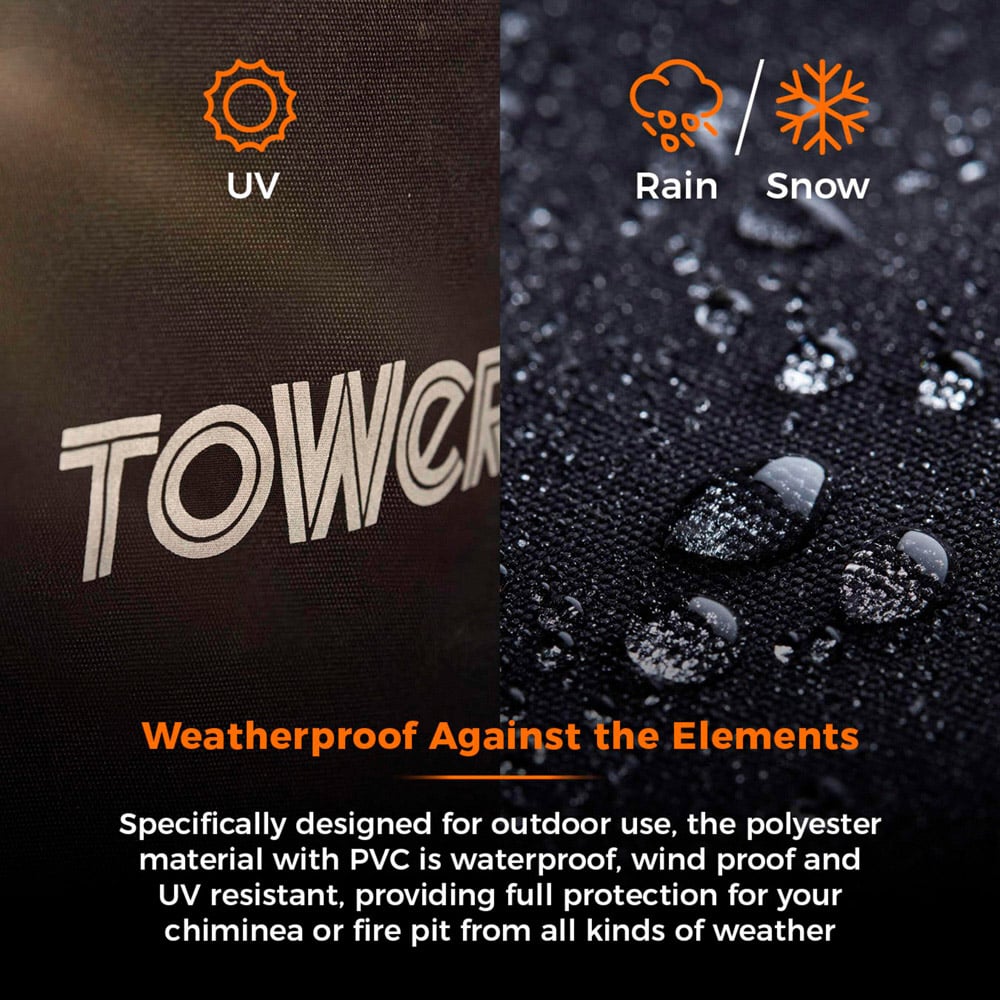 Tower Wood Burner Chiminea Weatherproof Protective Cover Image 3