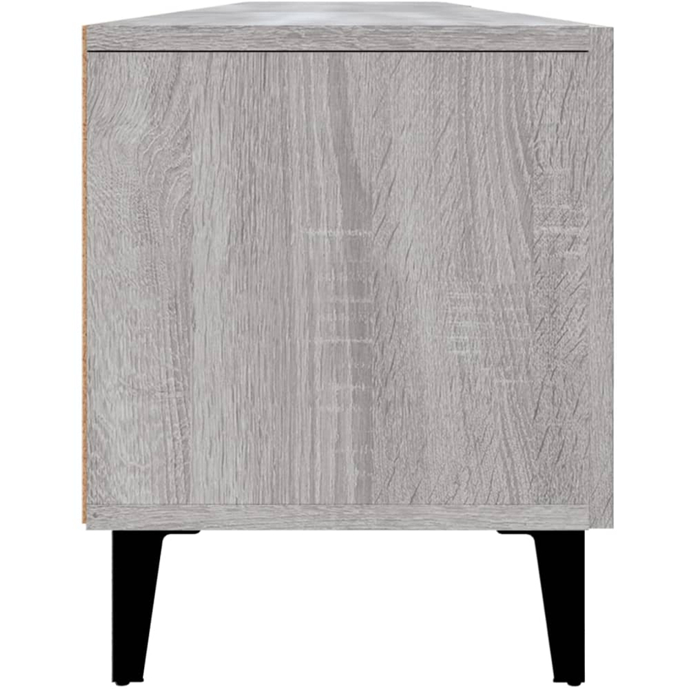 vidaXL 4 Door 2 Shelf Grey Sonoma TV Cabinet Image 6