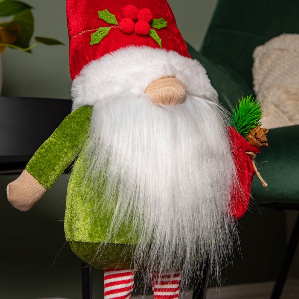Samuel Alexander Red and Green Standing Gonk Christmas Decoration 32cm Image 4