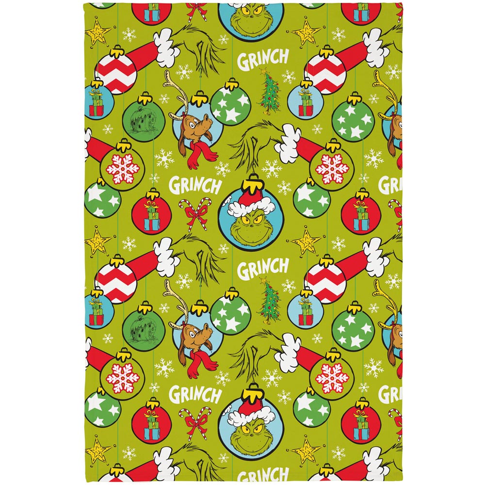 The Grinch Baubles Throw - Green Image