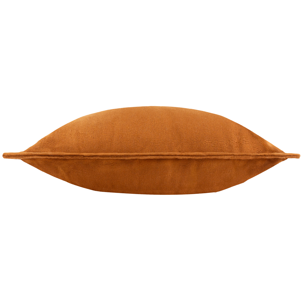Yard Holmfirth Orange Plain Cotton Canvas Cushion 45 x 45cm Image 4