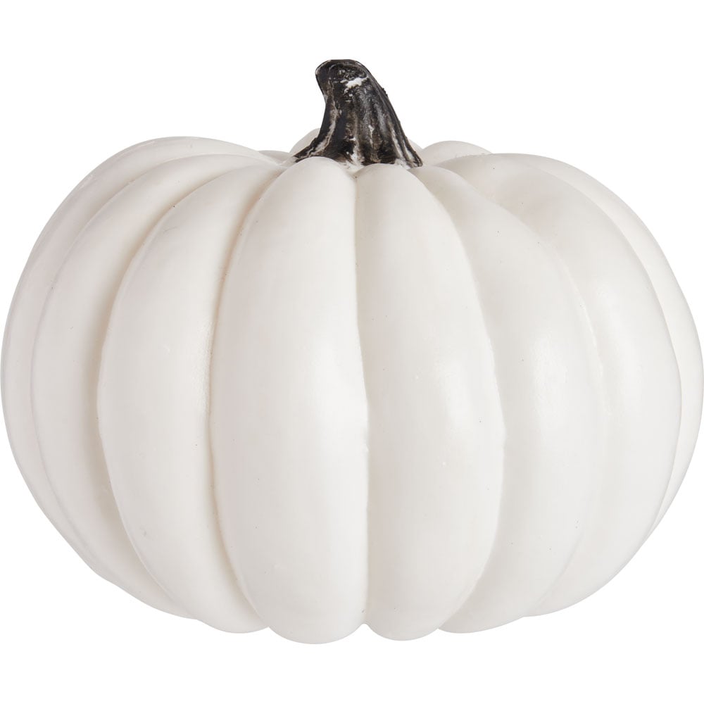 Wilko Halloween Medium White Pumpkin Decoration Image 2