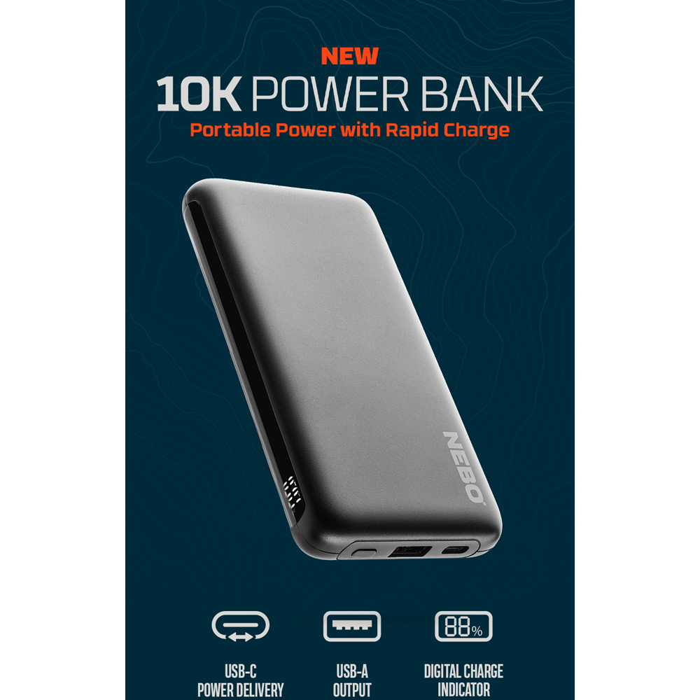 Nebo 10K Portable Power Bank with Digital Display 10000mAh Image 3