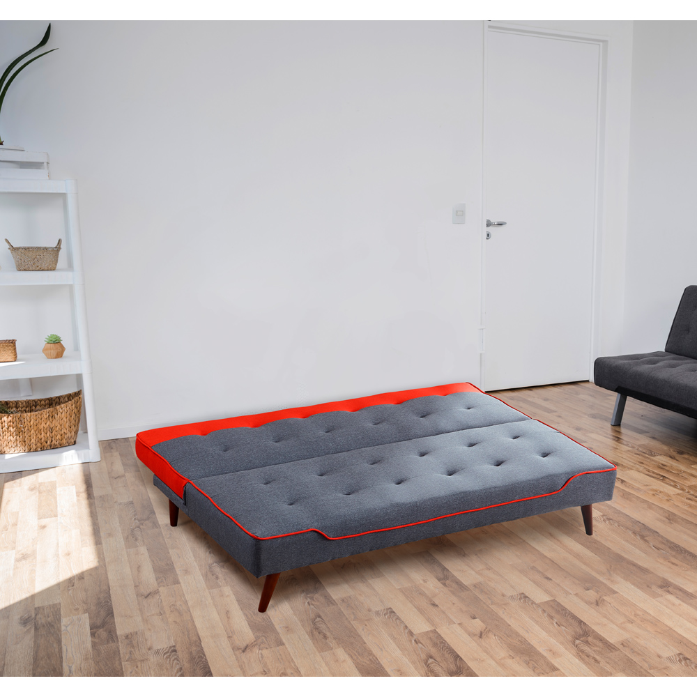 Brooklyn Double Sleeper Red Fabric Sofa Bed Image 2