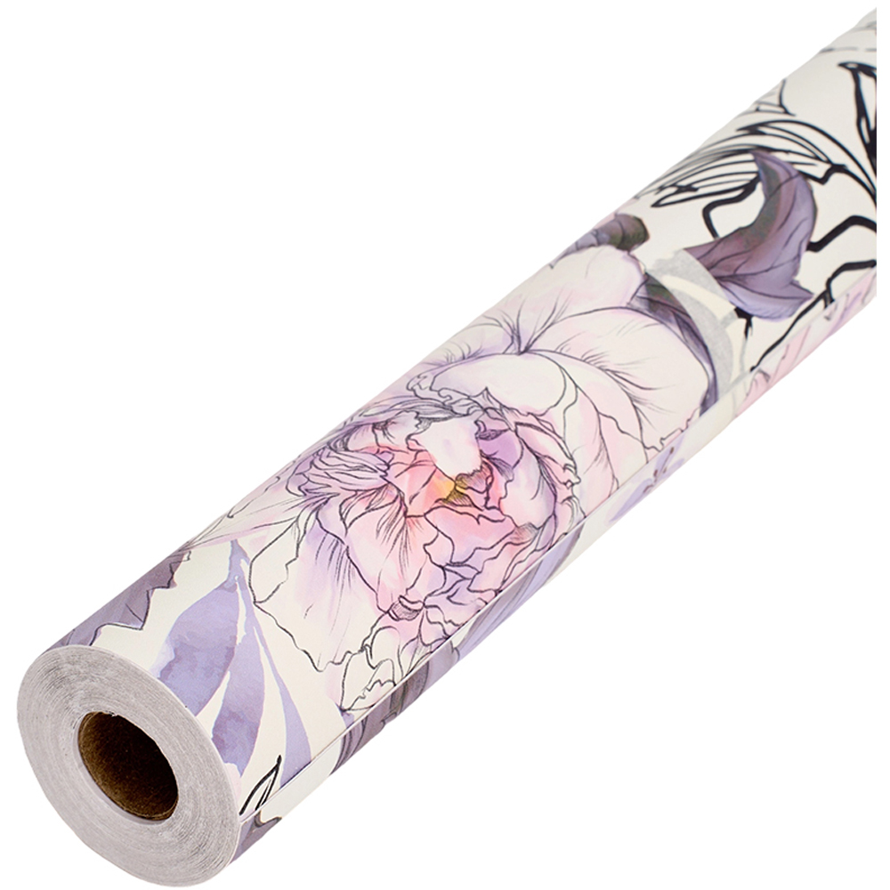 Living and Home Floral Pattern Pink and Purple Peel and Stick Wallpaper Image 5