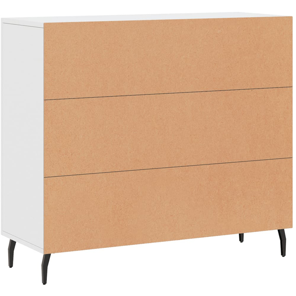 vidaXL 3 Drawer White Sideboard Image 8