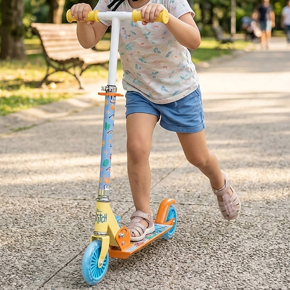 Mondo Kids Disney Stitch 2 Wheel Foldable Scooter with Adjustable Handlebar Image 2