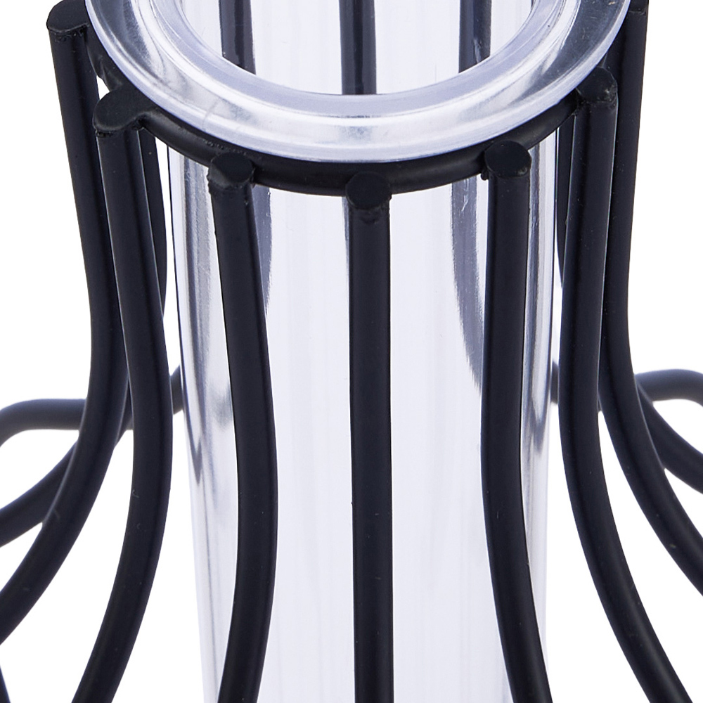 Living and Home Single Tube Black Iron Frame Hydroponic Plant Propagation Station Image 6