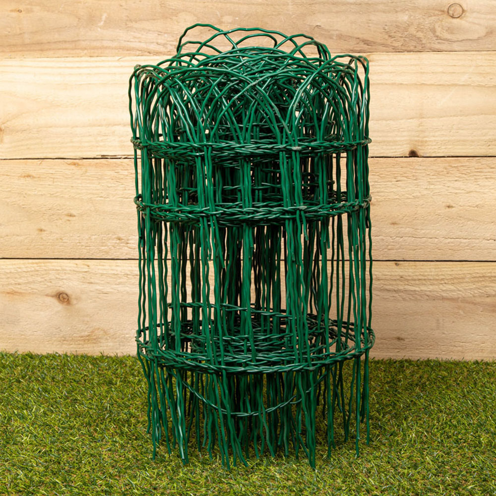 Samuel Alexander 10m Green PVC Coated Metal Border Fencing Image 4