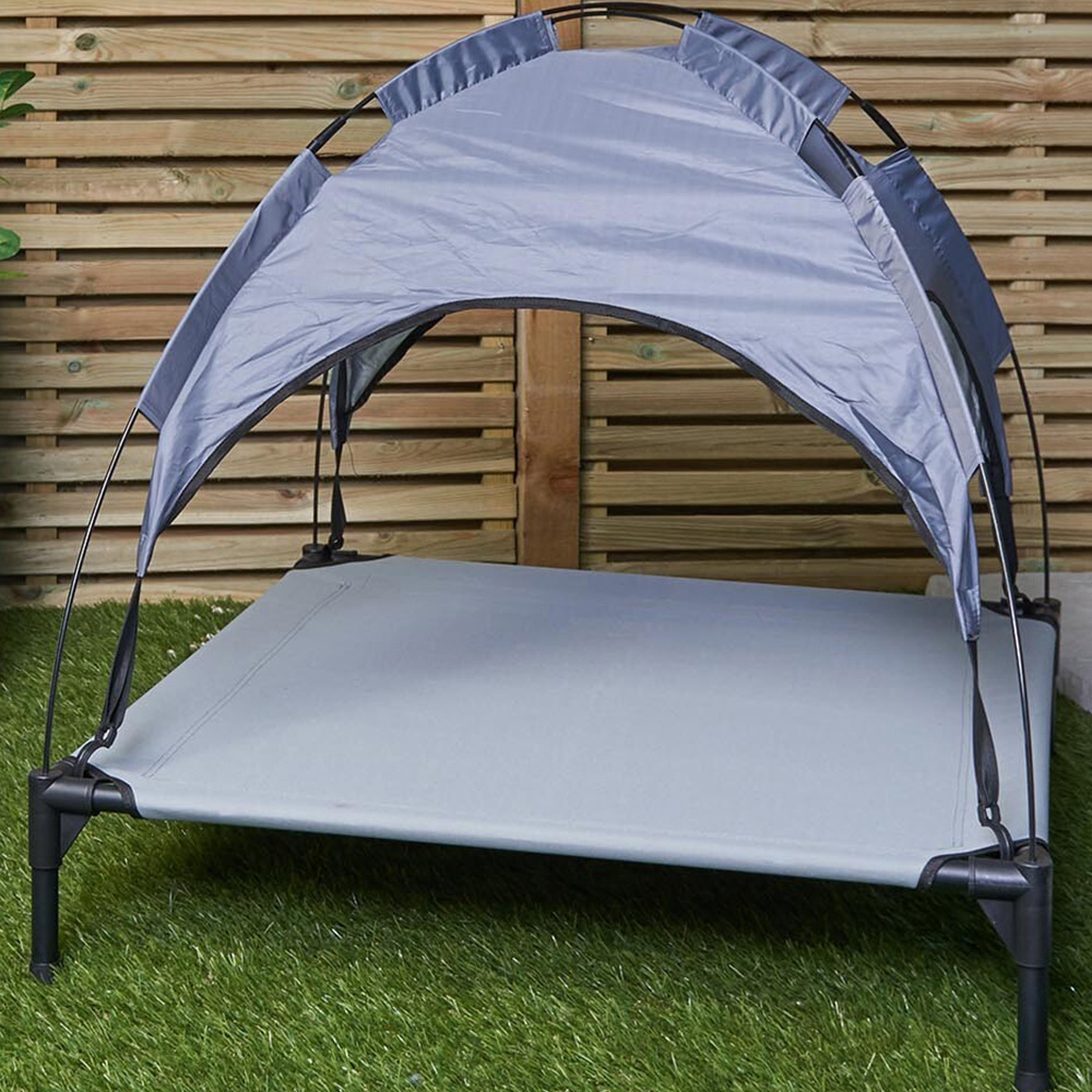 Raised Pet Bed and Sun Shade - L Image 2