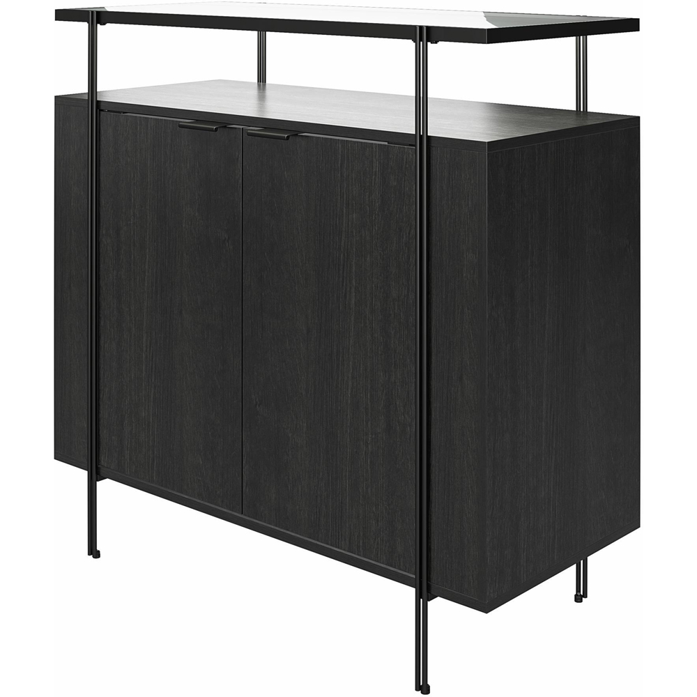 Dorel Wainwright 2 Door Black Oak Bar Cabinet Image 2