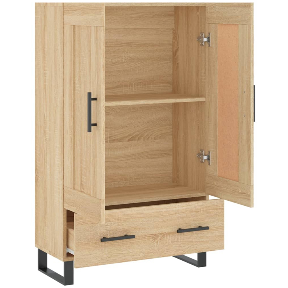vidaXL 2 Door Single Drawer Sonoma Oak Highboard Image 6