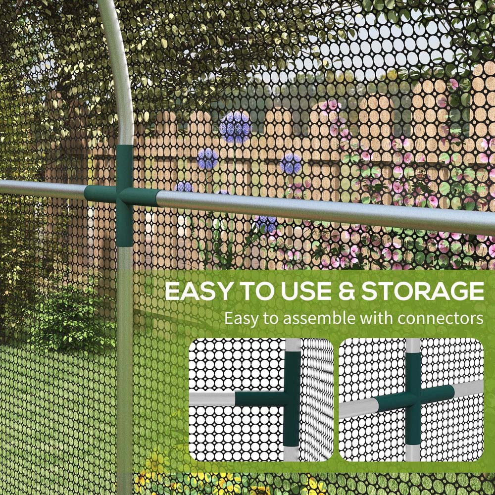 Outsunny Black Galvanised Steel 6 x 7.8ft Grow Tent Image 5