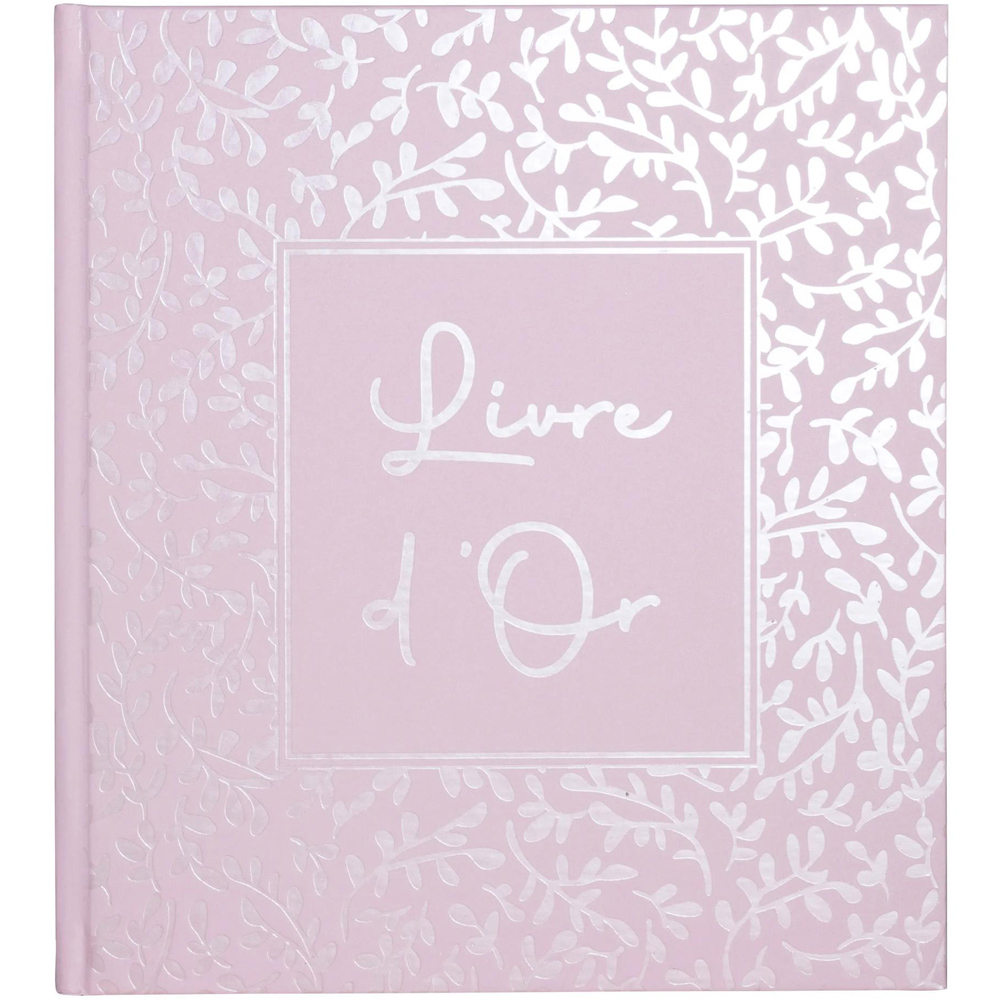 Exacompta AutentiK Candy Pink Floral Design Guest Book with Crystal Box 140 Pages Image 3