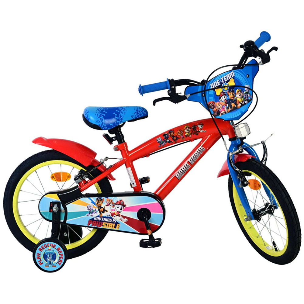 Volare Paw Patrol Kids Core 16 inch Multicolour Bike with Stabilisers Image 4