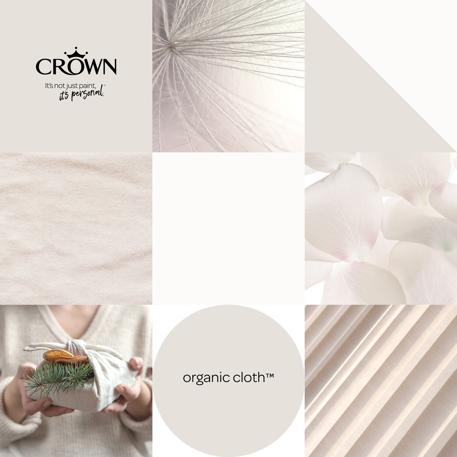 Crown Walls & Ceilings Organic Cloth Mid Sheen Emulsion Paint 2.5L Image 5