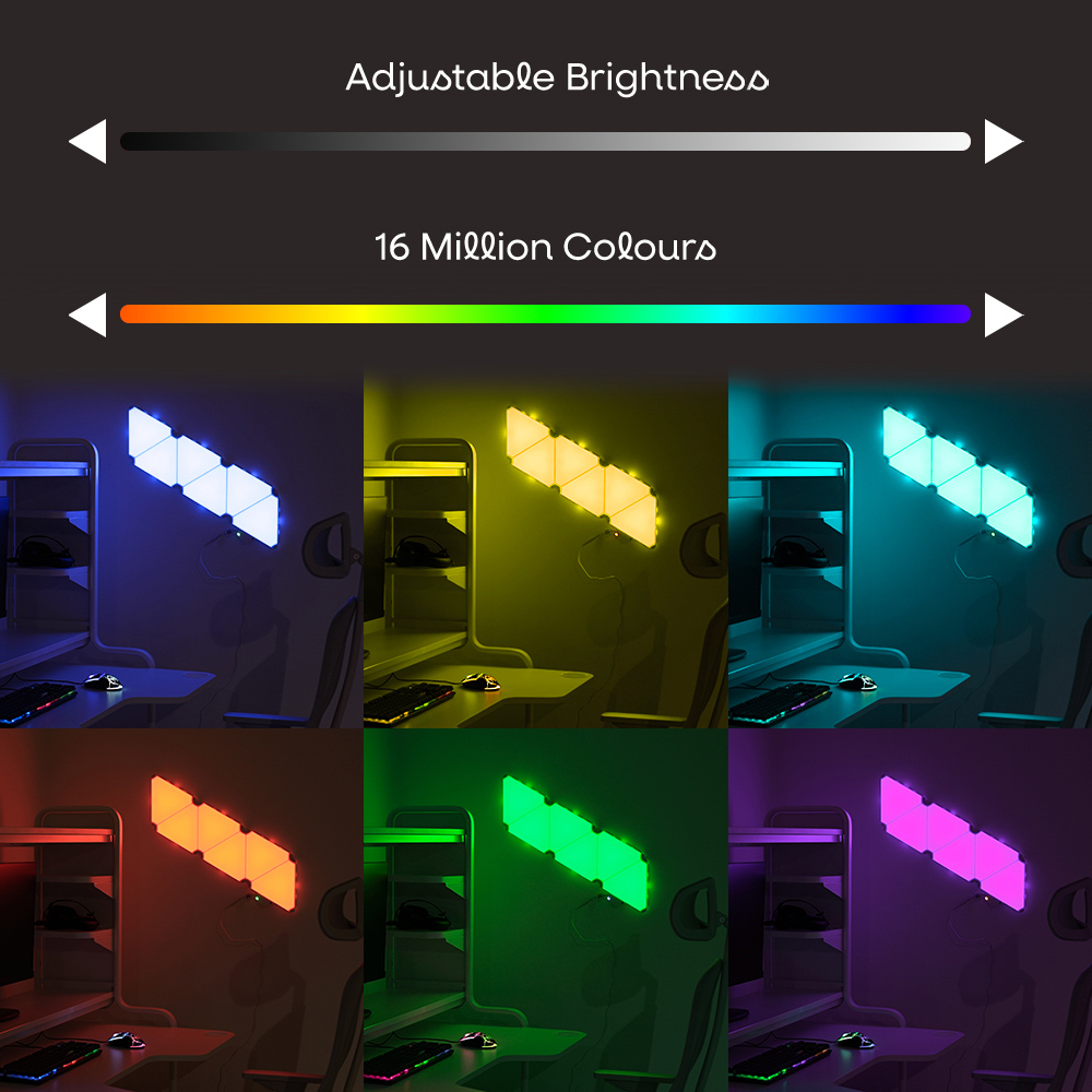 ValueLights Smart App-Control Music Sync Wall Gaming Triangle Light Kit Image 5