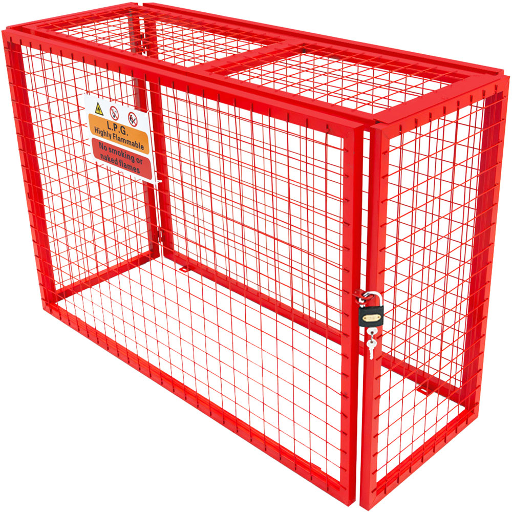 MonsterShop Red Gas Bottle Collapsible Mesh Cage 100 x 140cm Image 1