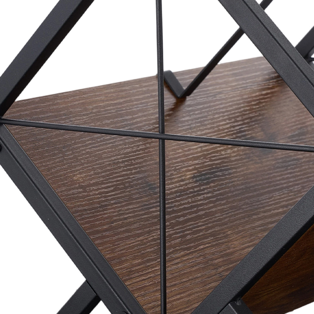 Living and Home Brown Modern Open Record Display Holder Image 3