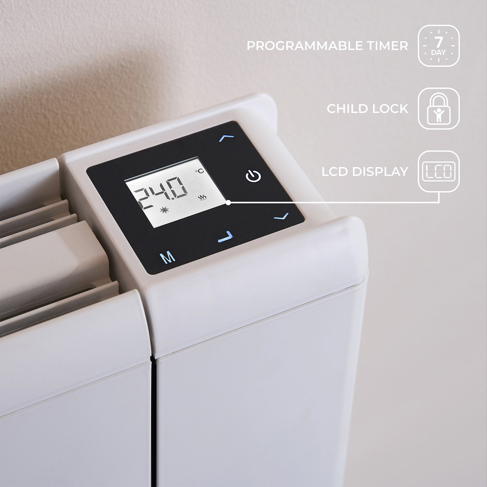 Adam Samson White Dual Heating Smart Electric Radiator 2000W Image 5