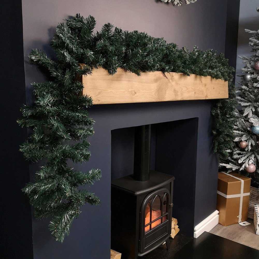 Samuel Alexander Plain Green Christmas Garland 270cm Image 5