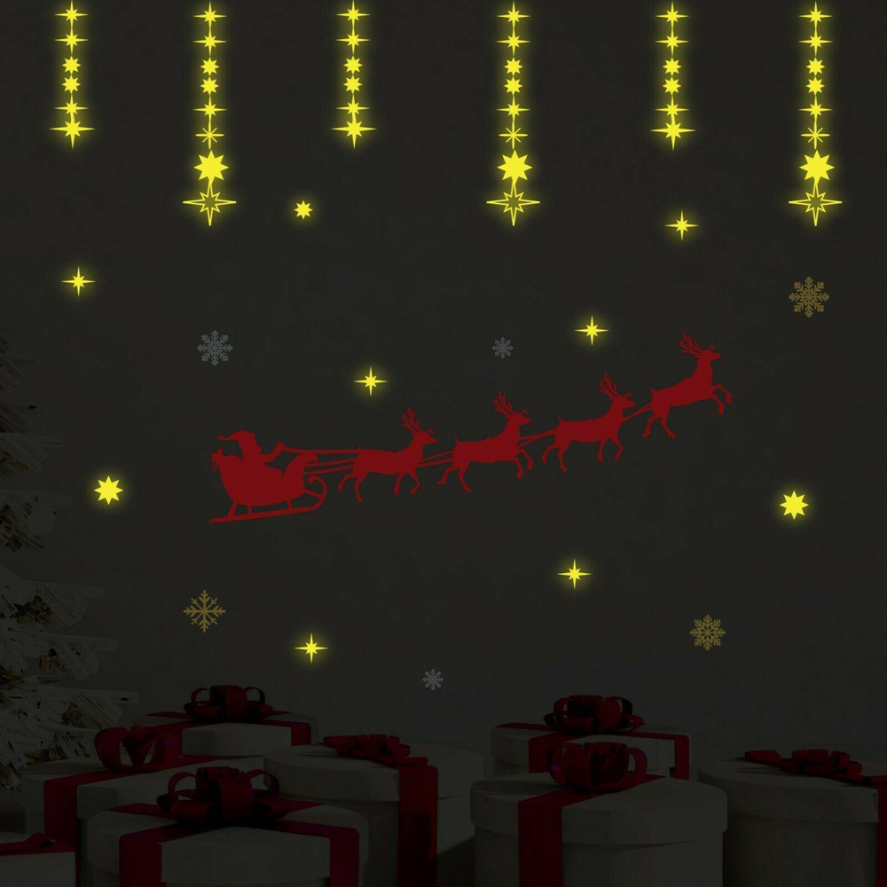 Walplus Dropping Sparkling Snow Self Adhesive Christmas Wall Sticker Image 1