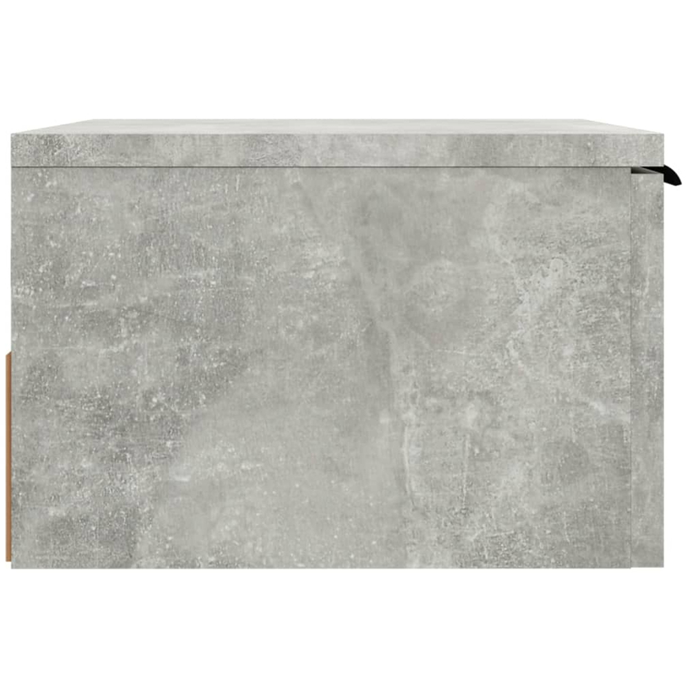 vidaXL Set of 2 Concrete Grey Wall Mounted Bedside Cabinet Image 5