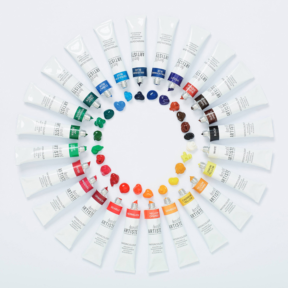 Docrafts Artiste Multicoloured Watercolour Paint 12ml 24 Pack Image 2
