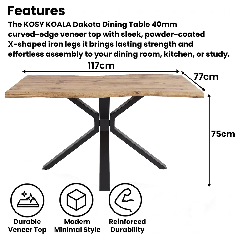 Kosy Koala 6 Seater Velvet Wooden Rectangle Dining Set Grey Image 5
