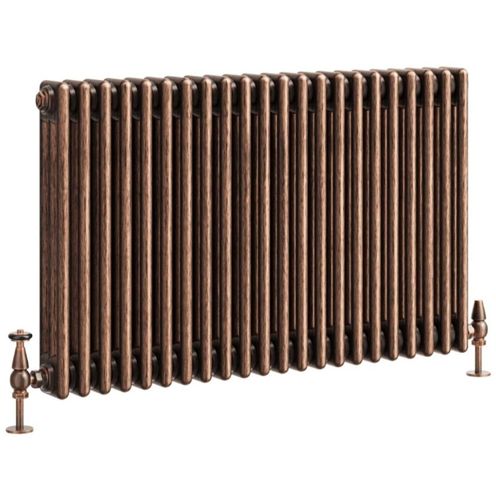 Go Bathrooms Clarence Antique Copper 3 Column 22 Section Radiator 600 x 1010mm Image 1